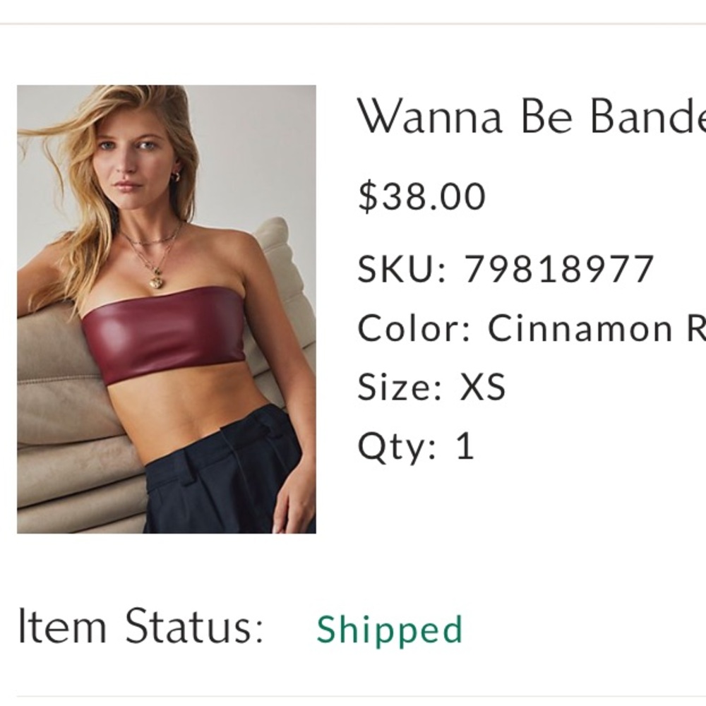 Wanna Be Bandeau - Cinnamon Rose Free people